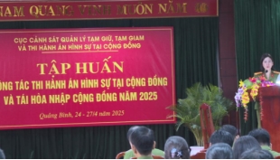 QUẢNG BÌNH: Cục Cảnh sát quản lý tạm giữ, tạm giam và thi hành án hinh sự tại cộng đồng (C11) tổ chức lớp tập huấn công tác Thi hành án hình sự và tái hòa nhập cộng đồng cho Công an các địa phương.