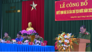 Trại giam Quảng Ninh tổ chức lễ công bố quyết định đặc xá của Chủ tịch nước dịp 30/4