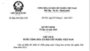  Toàn văn Quyết định 266/2025/QĐ-CTN về đặc xá năm 2025