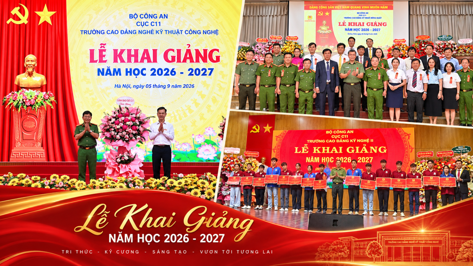 BA TRƯỜNG CAO ĐẲNG NGHỀ BƯỚC VÀO NĂM HỌC MỚI DƯỚI SỰ QUẢN LÝ CỦA BỘ CÔNG AN
